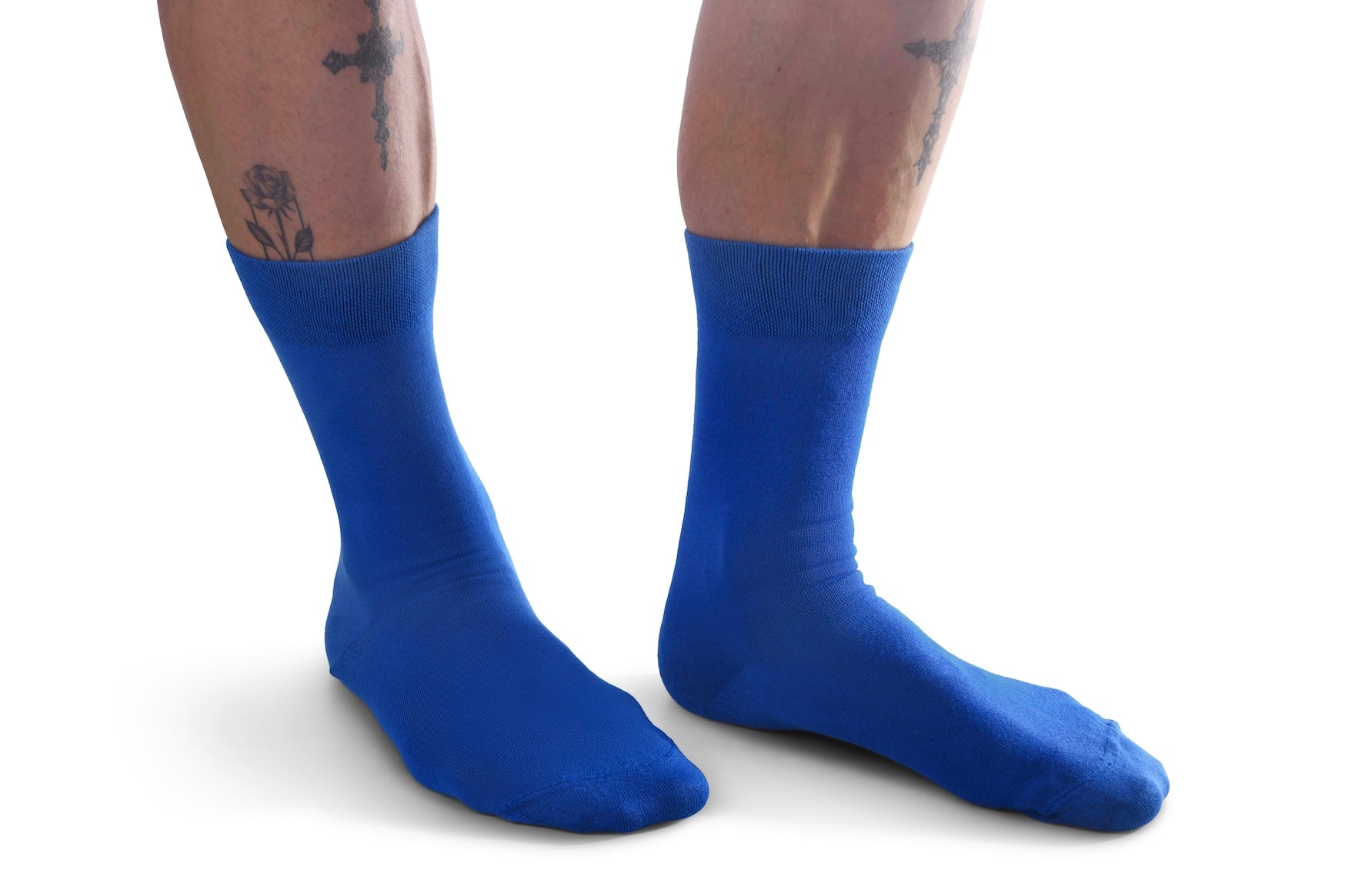 Plain Blue Bamboo Socks