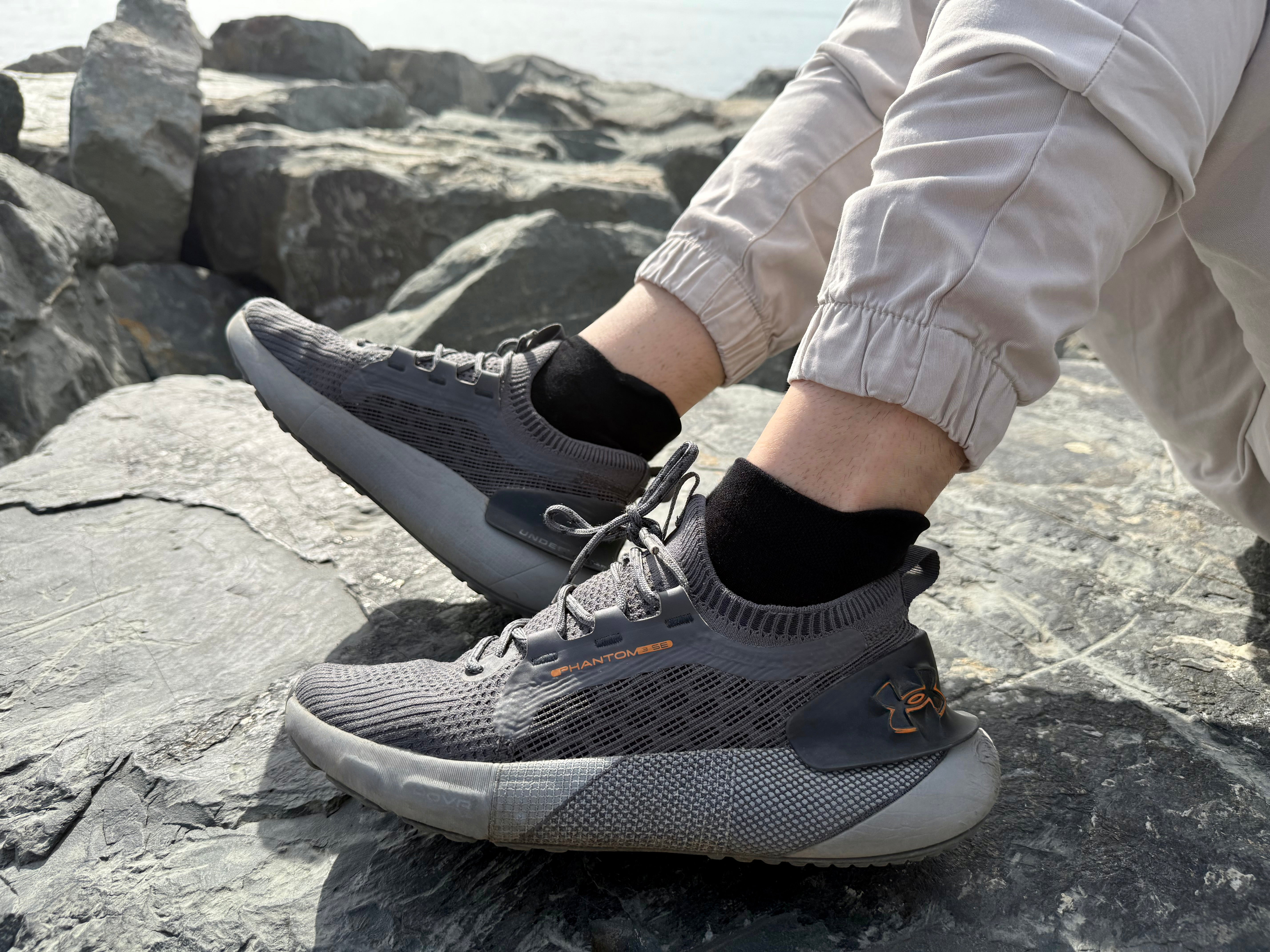 Black bamboo trainer socks