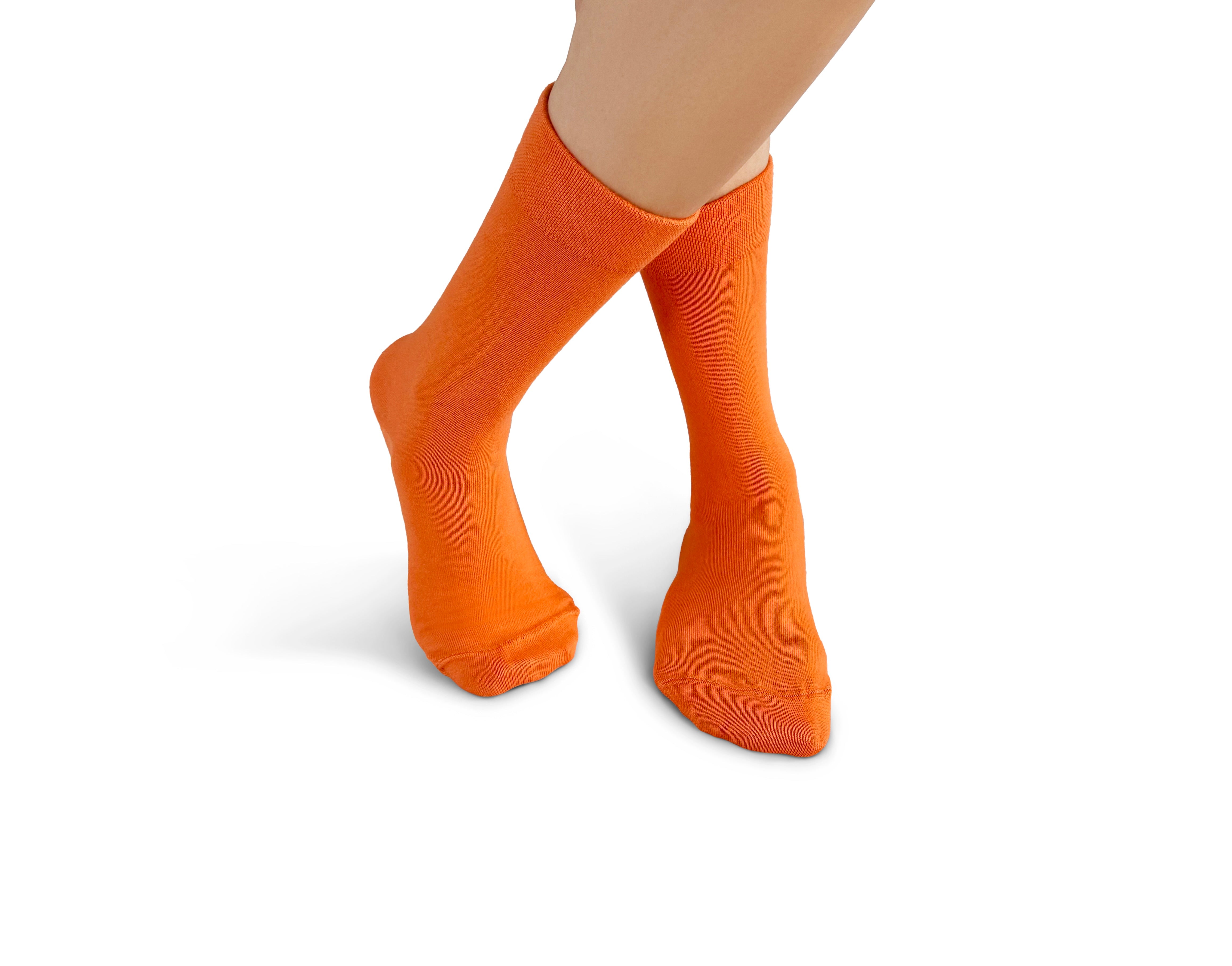 Plain Orange Bamboo Socks