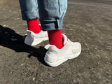Plain Red Bamboo Socks