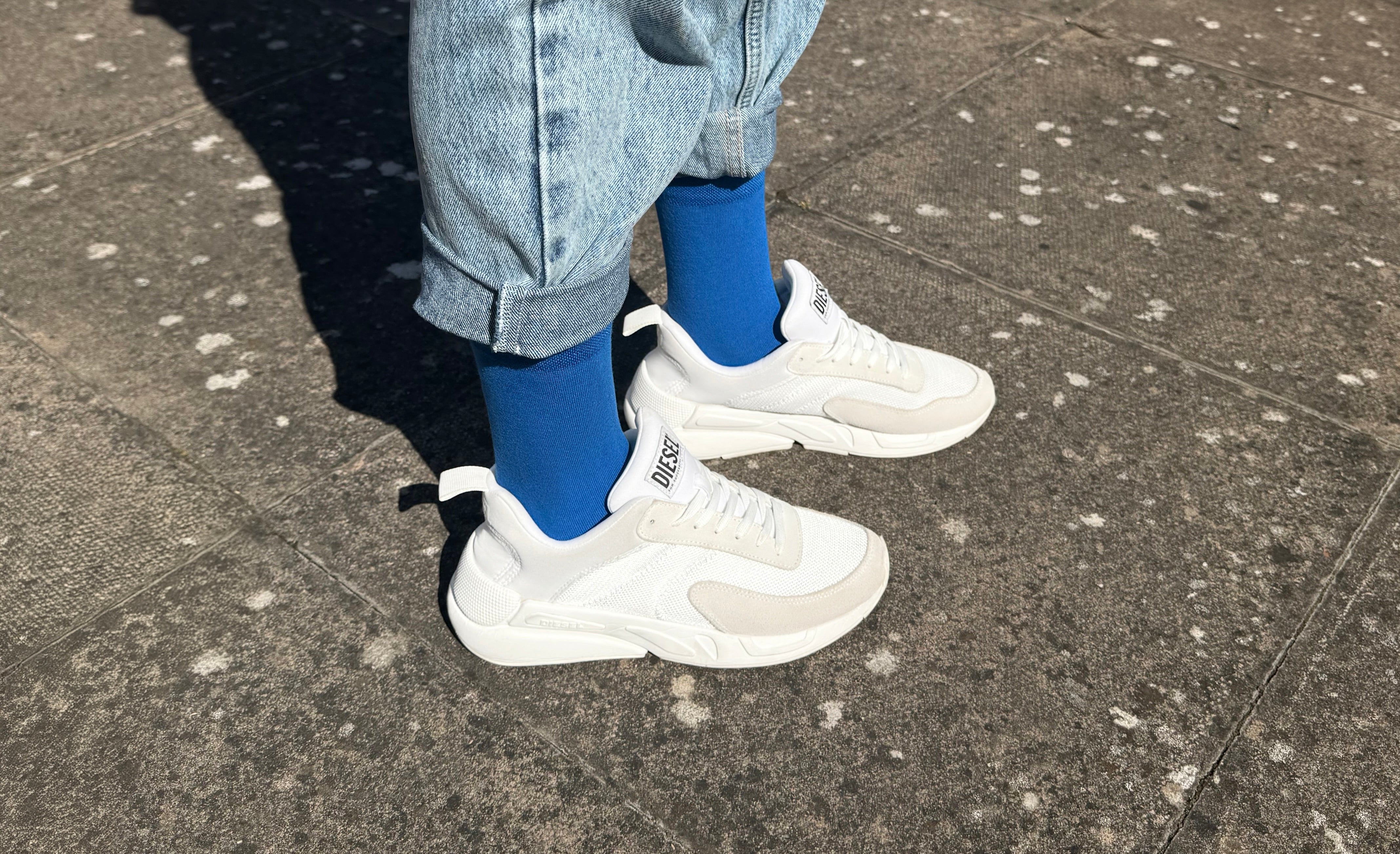 Plain Blue Bamboo Socks