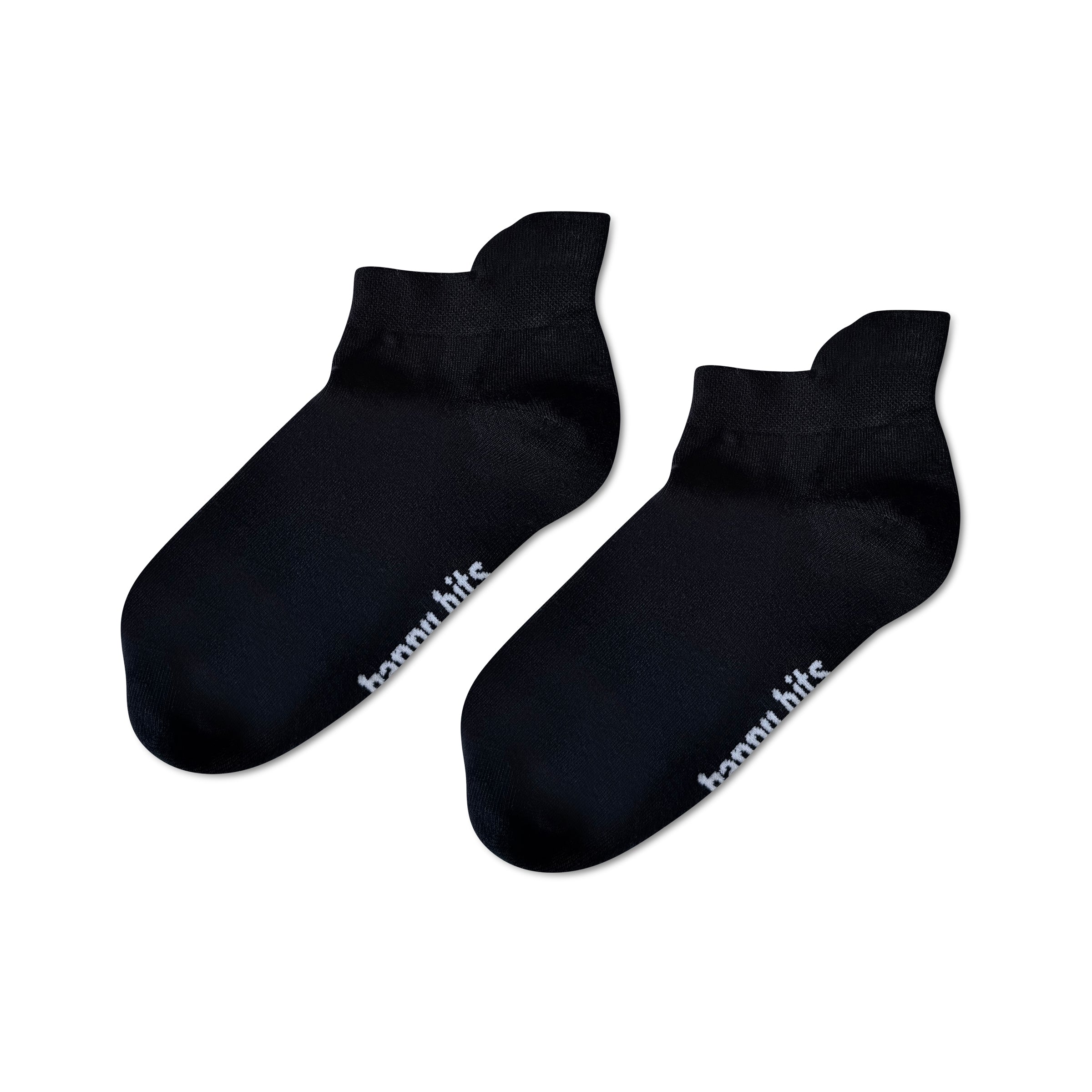 Bamboo Trainer Socks - Deep Black - 5 Pack