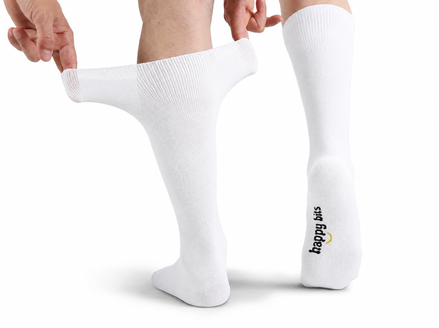 Cushioned Diabetic Bamboo Socks - White