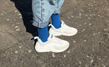 Plain Blue Bamboo Socks 