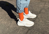 Plain Bamboo Socks - Sunset Tangerine