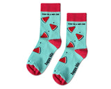 Watermelon print socks